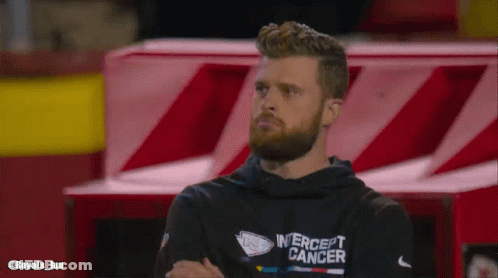 Man In Black Shirt Saying Intercept Cancer GIF