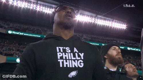 Man In Black Shirt Saying It's A Philly Thing GIF