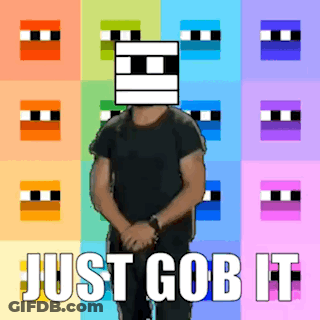 Man In Black Shirt Saying Just Gob It GIF