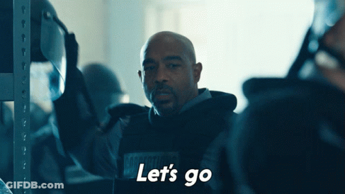 Man In Black Shirt Saying Let's Go GIF