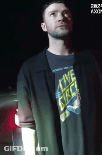 Man In Black Shirt Saying Live Fire GIF