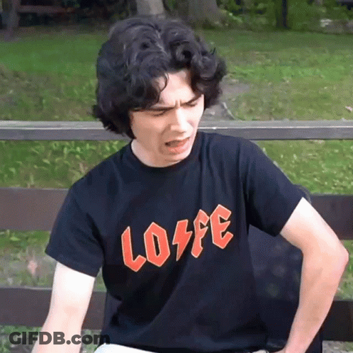 Man In Black Shirt Saying Lose GIF