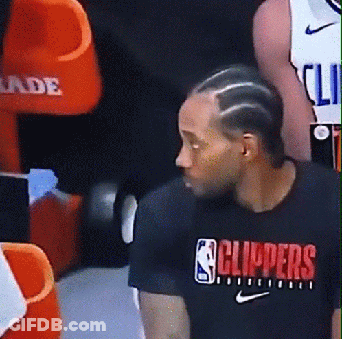 Man In Black Shirt Saying NBA Clippers GIF
