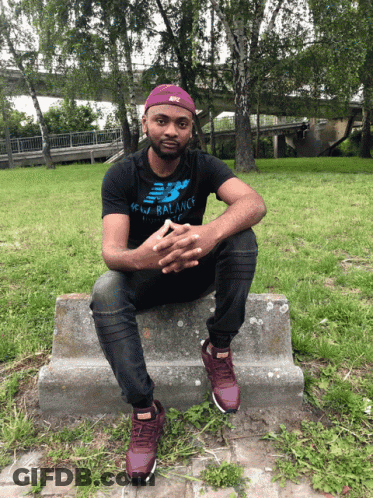 Man In Black Shirt Saying New Balance GIF