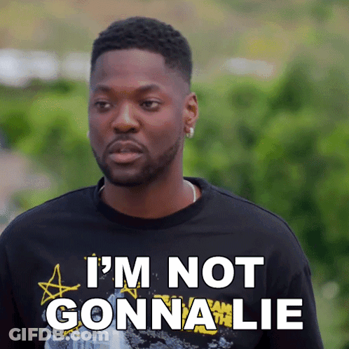 Man In Black Shirt Saying Not Gonna Lie GIF