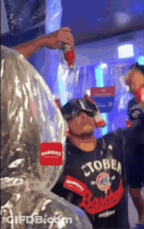 Man In Black Shirt Saying October Baseball GIF