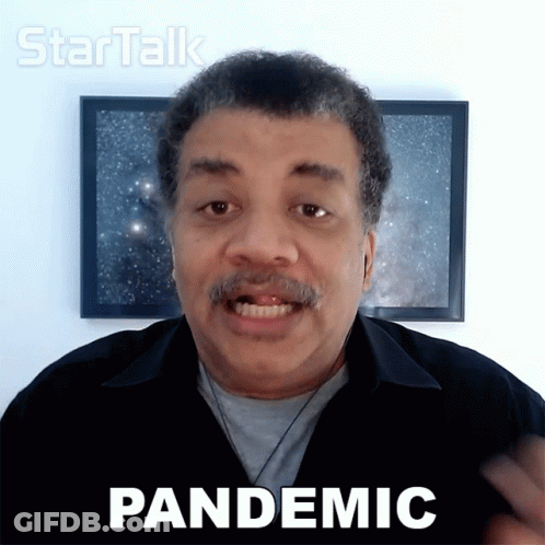 Man In Black Shirt Saying Pandemic GIF