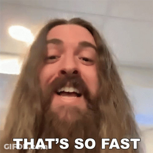 Man In Black Shirt Saying Pretty Quick GIF