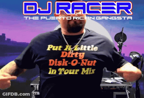 Man In Black Shirt Saying Put A Little Dirty Disk O Nut In Your Mix GIF