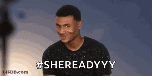 Man In Black Shirt Saying Shereadyyy GIF