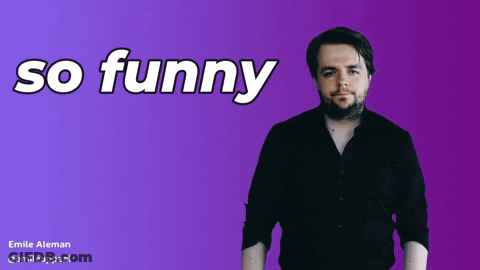 Man In Black Shirt Saying So Funny GIF