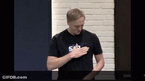 Man In Black Shirt Saying SP GIF