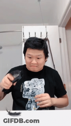 Man In Black Shirt Saying Spongebob GIF