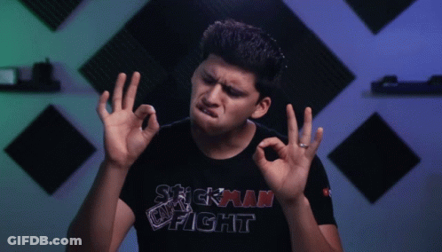 Man In Black Shirt Saying Stickman Fight GIF