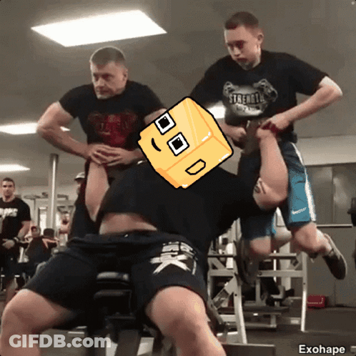 Man In Black Shirt Saying Strength Lifting Weights GIF