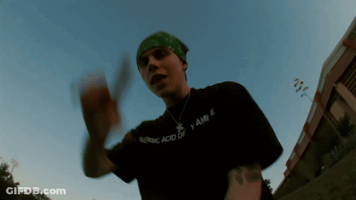 Man In Black Shirt Saying Suc Acid Dry GIF