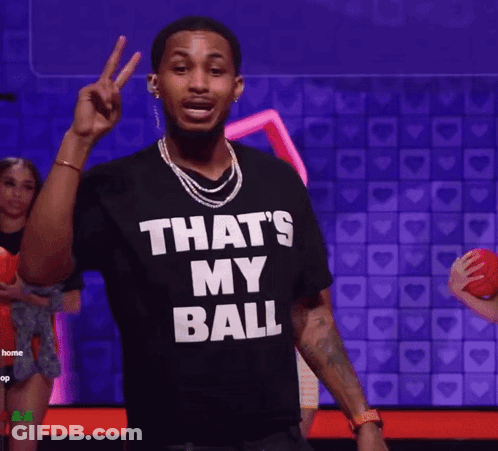 Man In Black Shirt Saying That's My Ball GIF