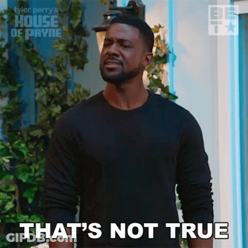 Man In Black Shirt Saying That's Not True GIF