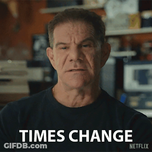 Man In Black Shirt Saying Times Change Netflix GIF