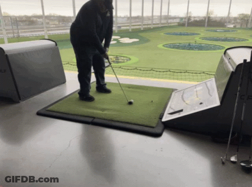 Man In Black Shirt Saying Toni Was Right Swinging Golf Club GIF