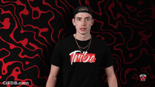 Man In Black Shirt Saying Tribe GIF