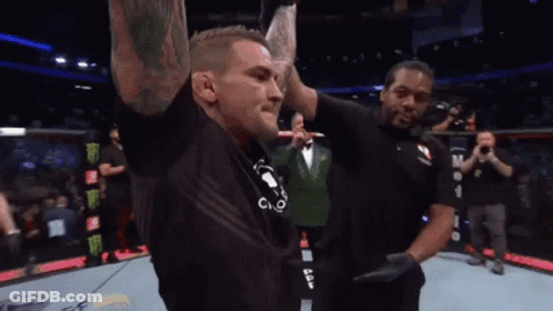 Man In Black Shirt Saying UFC GIF