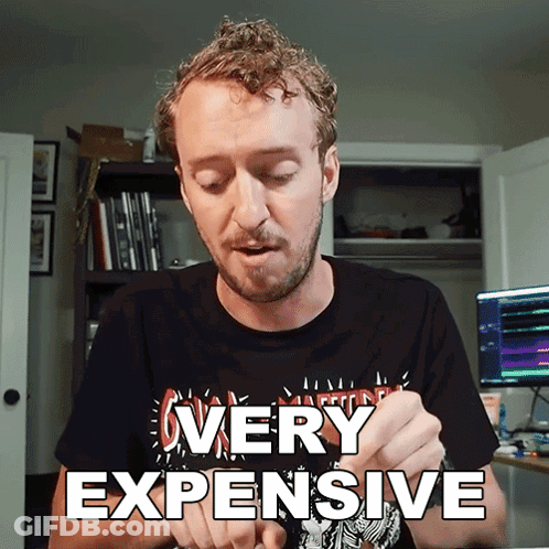 Man In Black Shirt Saying Very Expensive GIF