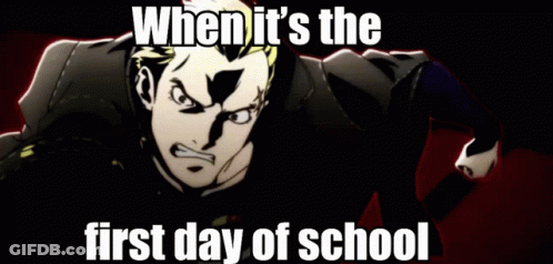 Man In Black Shirt Saying When It's The First Day Of School GIF