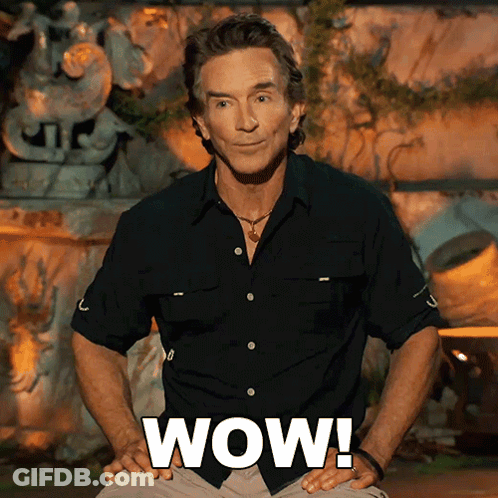 Man In Black Shirt Saying Wow GIF