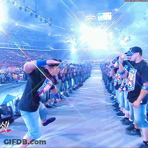 Man In Black Shirt Saying WWE GIF