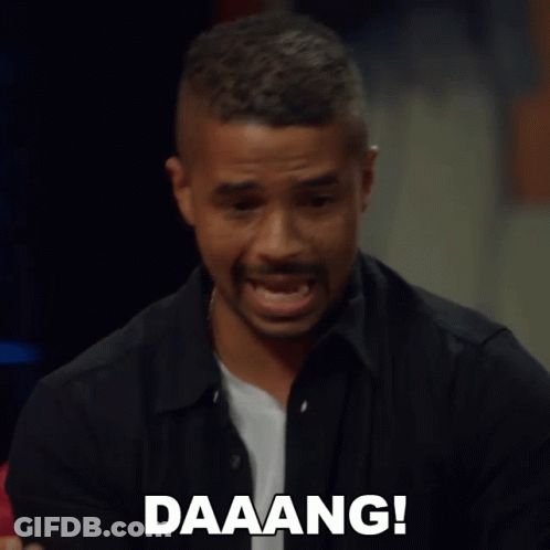 Man In Black Shirt Says Daaang GIF
