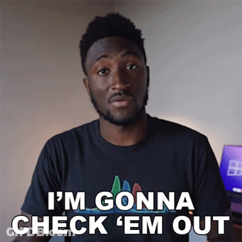 Man In Black Shirt Says I'm Gonna Check 'Em Out GIF