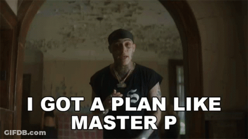 Man In Black Shirt Says Plan Like Master P GIF