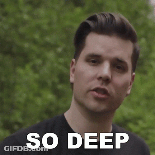 Man In Black Shirt Says So Deep GIF