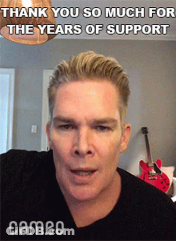 Man In Black Shirt Says Thank You So Much For The Years Of Support GIF