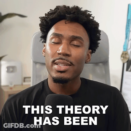 Man In Black Shirt Says This Theory Has Been At Microphone GIF