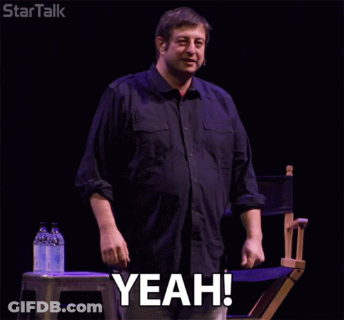 Man In Black Shirt Says Yeah GIF