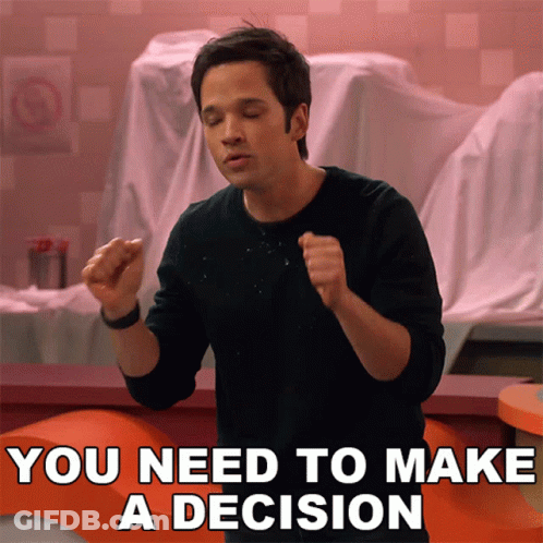 Man In Black Shirt Says You Need To Make A Decision GIF