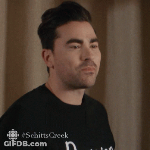 Man In Black Shirt #Schittscreek GIF
