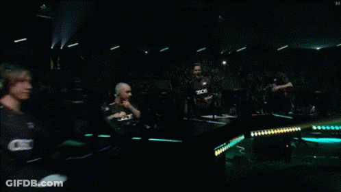 Man In Black Shirt Shaking Hands GIF