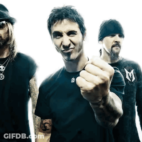 Man In Black Shirt Singing Into Microphone GIF