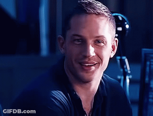 Man In Black Shirt Smiling Close Up GIF