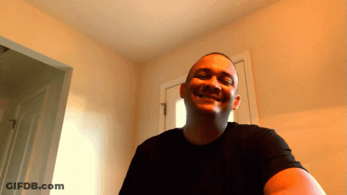 Man In Black Shirt Smiling GIF