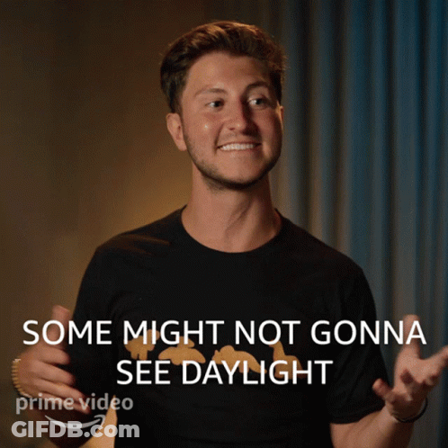 Man In Black Shirt Some Might Not See Daylight GIF