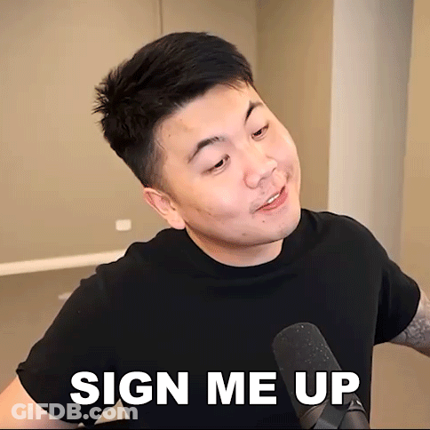 Man In Black Shirt Talking Into Microphone Sign Me Up GIF