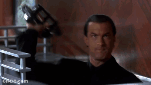 Man In Black Shirt Waving GIF