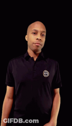 Man In Black Shirt With Circle GIF