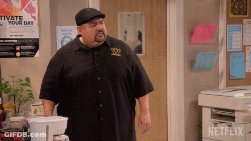 Man In Black Shirt With Letter W GIF