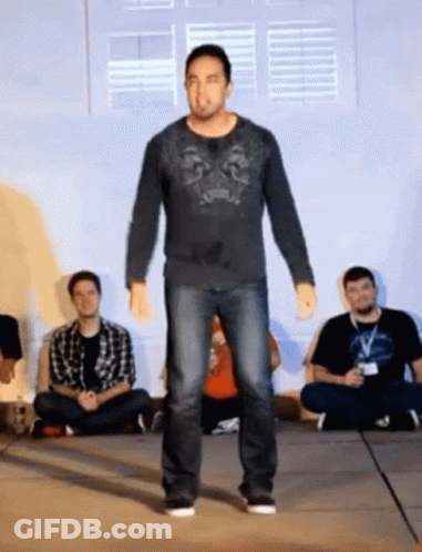 Man In Black Shirt With Lion GIF