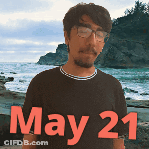 Man In Black Shirt With May 21 GIF